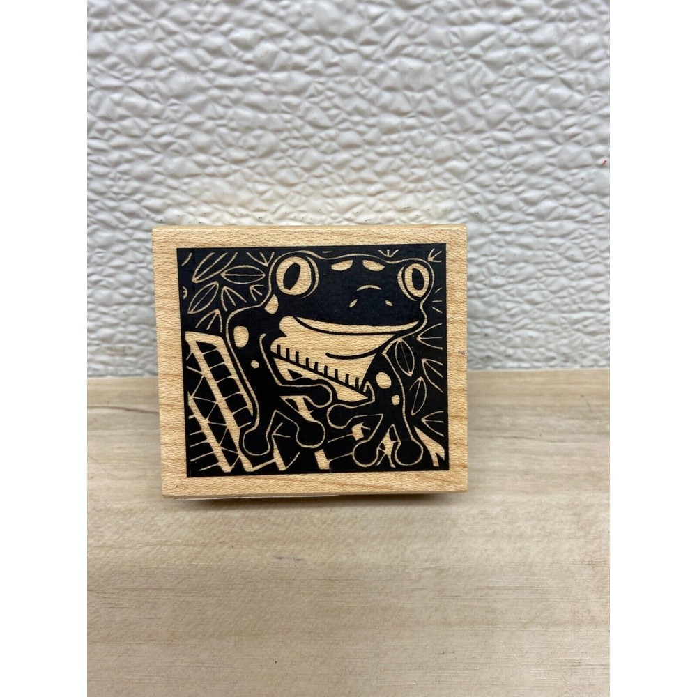 2013 Inkadinkado Wood Mounted Rubber Stamp Frog
